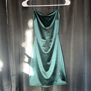 Sexy Green short silk dress